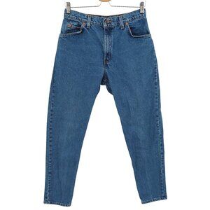 VTG Levis Womens 11 All Cotton Blue Denim Jeans 950 Relaxed Tapered Leg 1994 90s